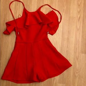 Miss Behave Red Romper